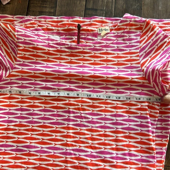 Hatley Fish Zip A Line Dress Women’s PS Large Pink Red Short Sleeve - Picture 13 of 14